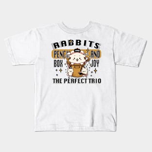 Rabbit with pencil box T-Shirt 01 Kids T-Shirt